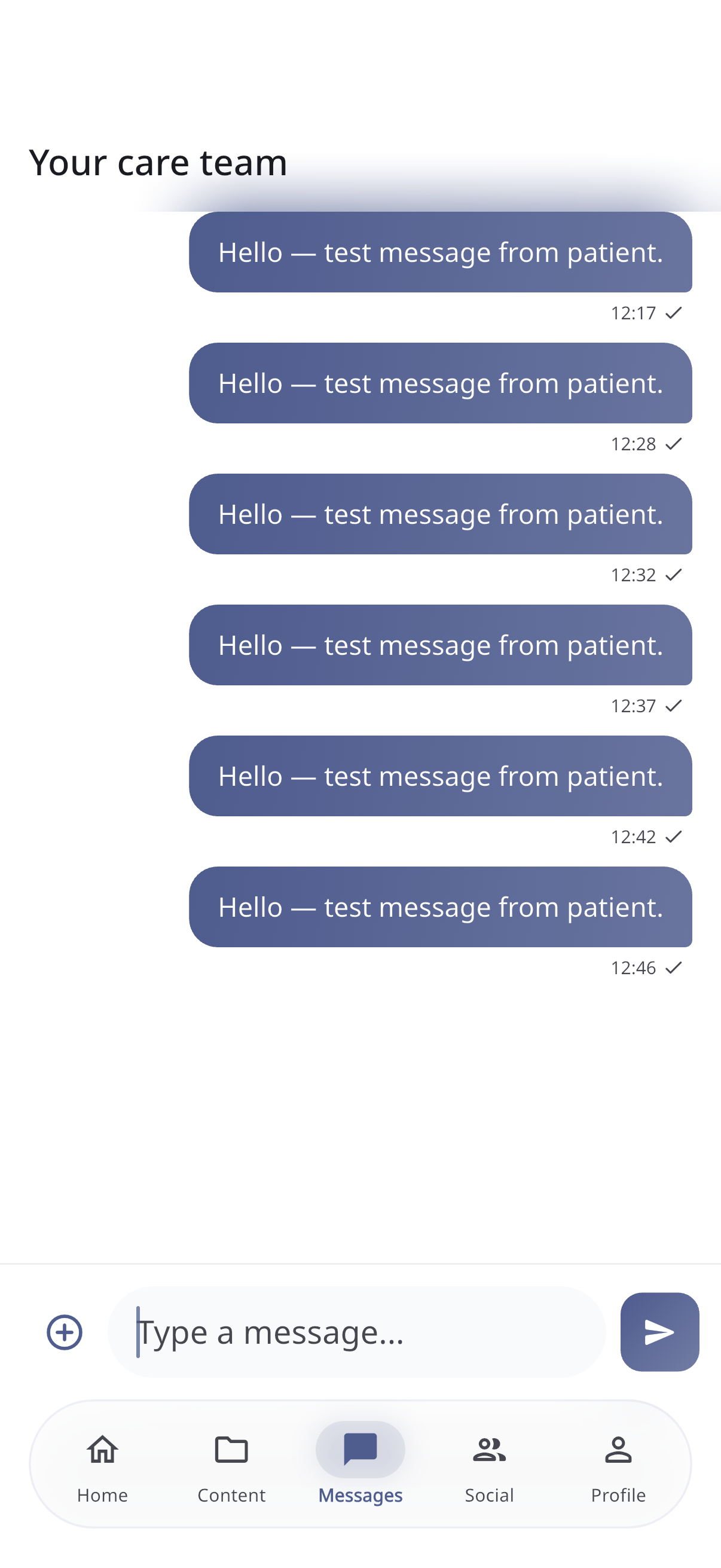 Screenshot: Messages conversation